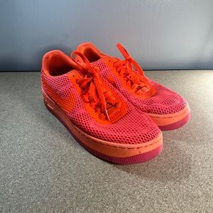 Nike Women’s Orange Mesh Air Force 1